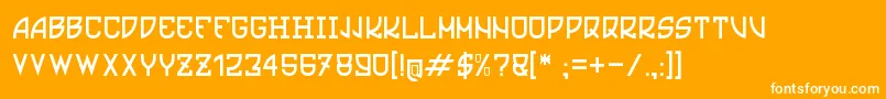 Ultrasliberi-fontti – valkoiset fontit oranssilla taustalla