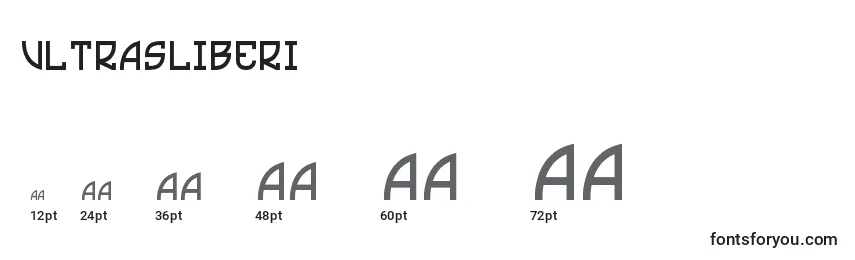 Ultrasliberi Font Sizes