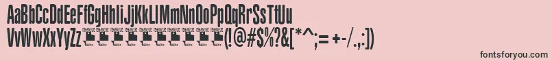 フォントYacarenaUltraPersonalUse – ピンクの背景に黒い文字