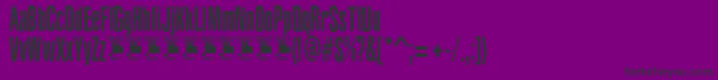 YacarenaUltraPersonalUse-fontti – mustat fontit violetilla taustalla