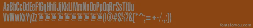 Шрифт YacarenaUltraPersonalUse – серые шрифты на коричневом фоне