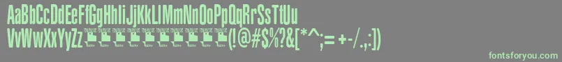 Шрифт YacarenaUltraPersonalUse – зелёные шрифты на сером фоне