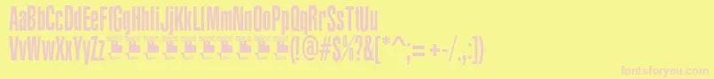 YacarenaUltraPersonalUse Font – Pink Fonts on Yellow Background