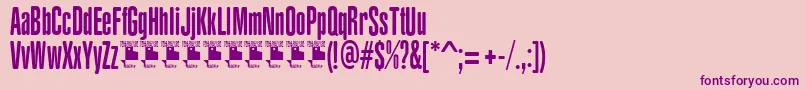 YacarenaUltraPersonalUse Font – Purple Fonts on Pink Background