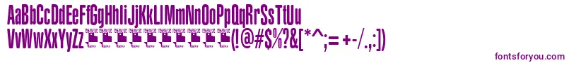 Шрифт YacarenaUltraPersonalUse – фиолетовые шрифты на белом фоне