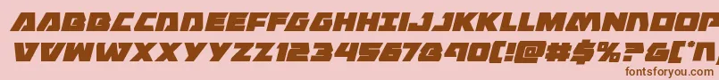 Eaglestrikeital Font – Brown Fonts on Pink Background