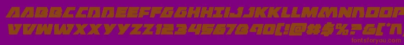 Eaglestrikeital Font – Brown Fonts on Purple Background