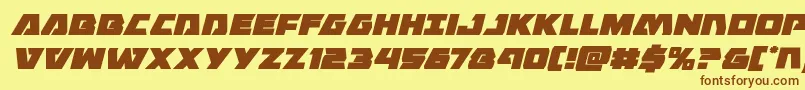 Eaglestrikeital Font – Brown Fonts on Yellow Background