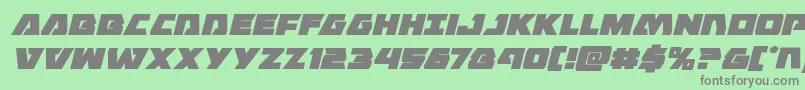 Eaglestrikeital Font – Gray Fonts on Green Background