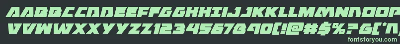 Eaglestrikeital Font – Green Fonts on Black Background