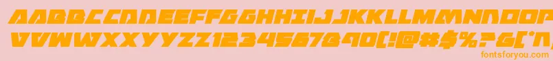 Eaglestrikeital Font – Orange Fonts on Pink Background