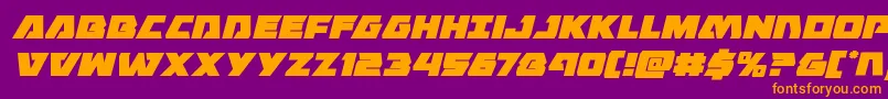 Eaglestrikeital Font – Orange Fonts on Purple Background