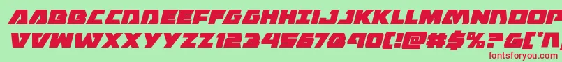 Eaglestrikeital Font – Red Fonts on Green Background