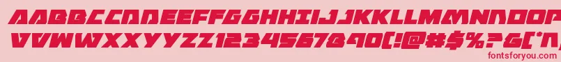 Eaglestrikeital Font – Red Fonts on Pink Background