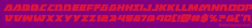 Eaglestrikeital Font – Red Fonts on Purple Background