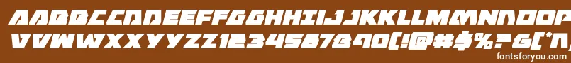 Eaglestrikeital Font – White Fonts on Brown Background