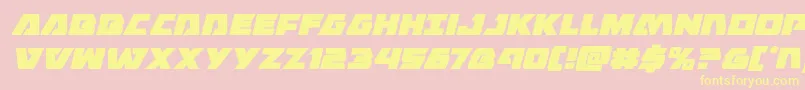 Eaglestrikeital Font – Yellow Fonts on Pink Background