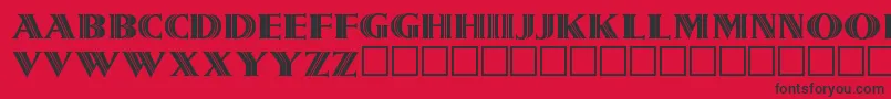Metrolin Font – Black Fonts on Red Background