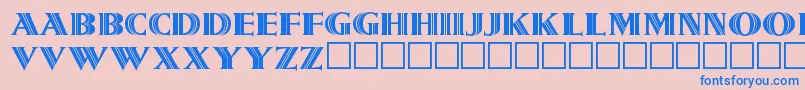 Metrolin Font – Blue Fonts on Pink Background