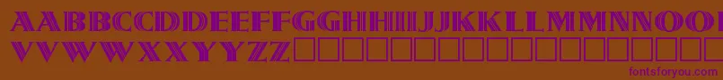 Metrolin Font – Purple Fonts on Brown Background