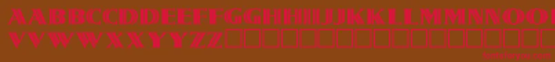 Metrolin Font – Red Fonts on Brown Background