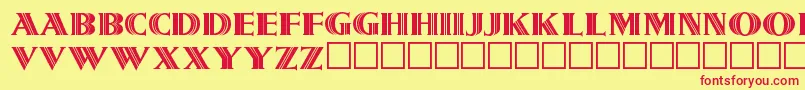 Metrolin Font – Red Fonts on Yellow Background