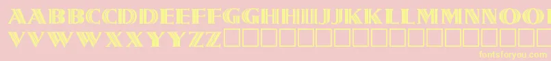 Metrolin Font – Yellow Fonts on Pink Background