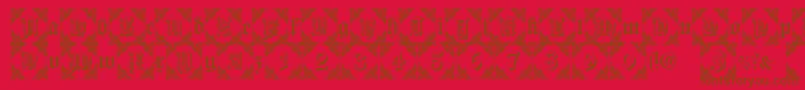 DearestFriend Font – Brown Fonts on Red Background