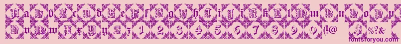 DearestFriend Font – Purple Fonts on Pink Background