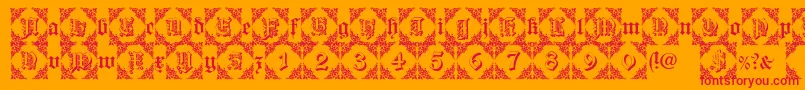 DearestFriend Font – Red Fonts on Orange Background