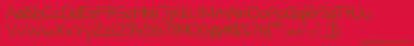 MaritimeSansBold Font – Brown Fonts on Red Background