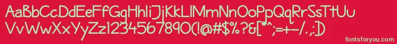 MaritimeSansBold Font – Green Fonts on Red Background
