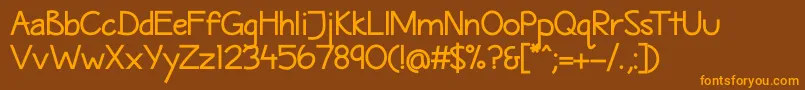 MaritimeSansBold Font – Orange Fonts on Brown Background