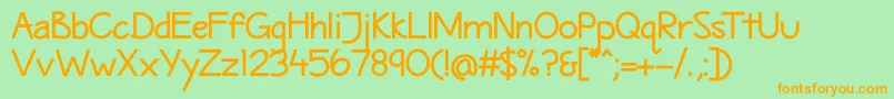 MaritimeSansBold Font – Orange Fonts on Green Background