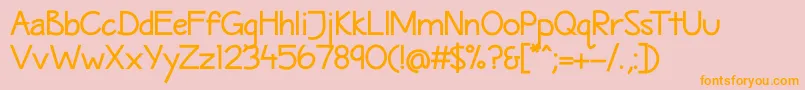 MaritimeSansBold Font – Orange Fonts on Pink Background