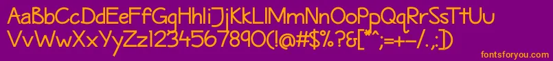 MaritimeSansBold Font – Orange Fonts on Purple Background