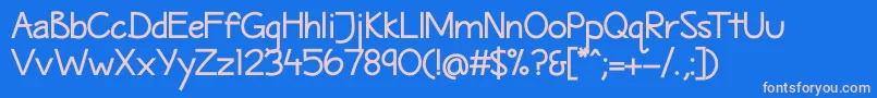 MaritimeSansBold Font – Pink Fonts on Blue Background