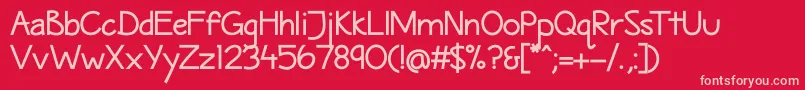 MaritimeSansBold Font – Pink Fonts on Red Background