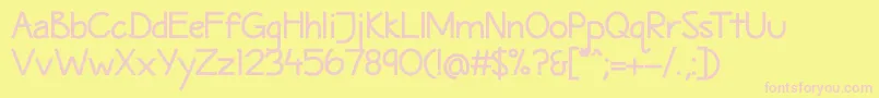 MaritimeSansBold Font – Pink Fonts on Yellow Background