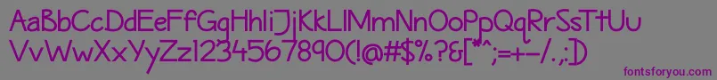 MaritimeSansBold Font – Purple Fonts on Gray Background