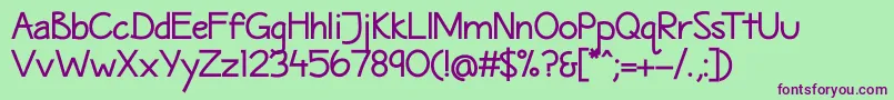 MaritimeSansBold Font – Purple Fonts on Green Background