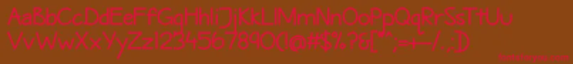 MaritimeSansBold Font – Red Fonts on Brown Background