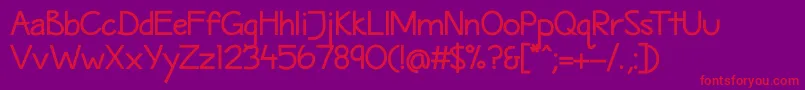 MaritimeSansBold Font – Red Fonts on Purple Background