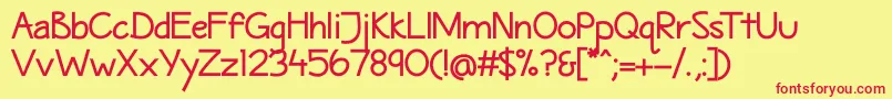 MaritimeSansBold Font – Red Fonts on Yellow Background