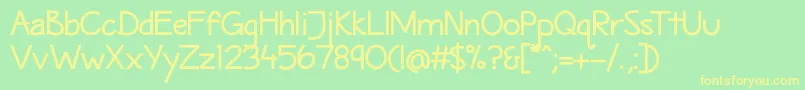 MaritimeSansBold Font – Yellow Fonts on Green Background