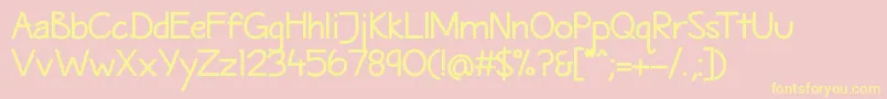 MaritimeSansBold Font – Yellow Fonts on Pink Background
