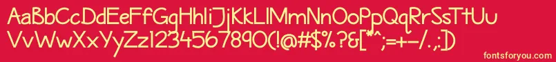 MaritimeSansBold Font – Yellow Fonts on Red Background