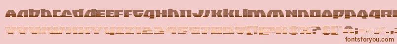 Czcionka Blackbishopgrad – brązowe czcionki na różowym tle