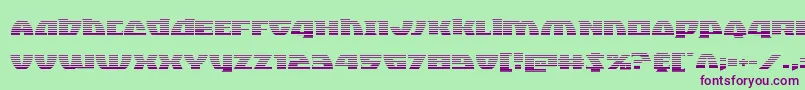 Blackbishopgrad-Schriftart – Violette Schriften auf grünem Hintergrund