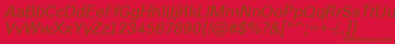 AGroticItalic Font – Brown Fonts on Red Background